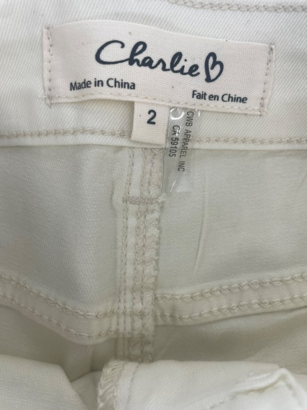 Charlie B Metallic Gold Straight-Leg Stretch Jeans Regular Rise Wmn's Sz 2 NWT - Picture 9 of 10
